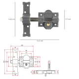 CERROJO WOLFPACK B6 LLAVE/LLAVE (Sim. 301/L)