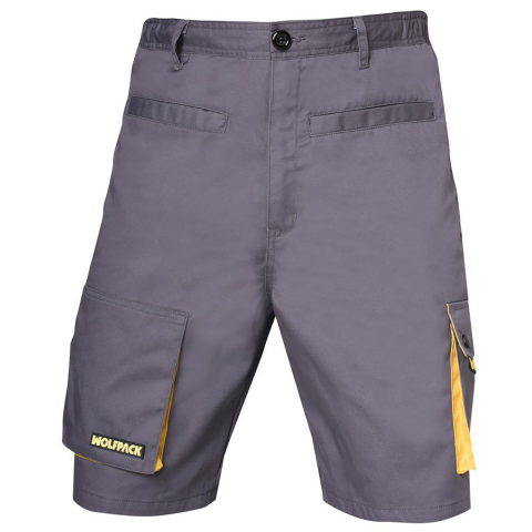 PANTALON WOLFPACK CORTO GRIS/AMAR. T/42-44 M
