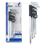 JGO. LLAVES ALLEN LARGA WOLFPACK 9 pz C/BOLA 