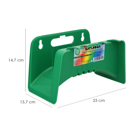 SOPORTE MANGUERA RIEGO PARED PLASTICO SATURNIA