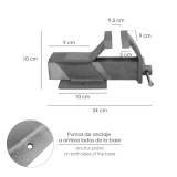 TORNILLO BANCO WOLFPACK ACERO 080 mm.