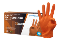 GUANTE NITRILO EXTREME NARANJA T/M (Caja 50)