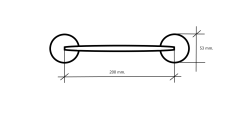MANILLON DIVALFER ROSETA RECTO 200 MM ACERO INOX
