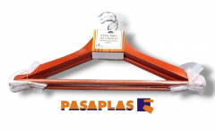 PERCHA MADERA CAOBA ANTIDESLIZANTE (Pack-3)