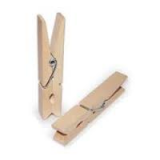 PINZA ROPA MADERA JUMBO (Pack-12)