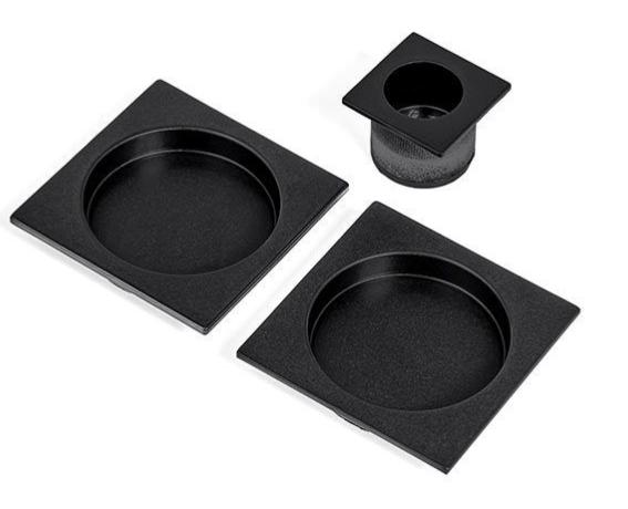 KIT UÑEROS PUERTA CORRED. S/COND. NEGRO CUADRADO
