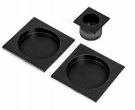 KIT UÑEROS PUERTA CORRED. S/COND. NEGRO CUADRADO