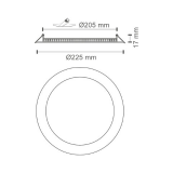 DOWN LIGHT EMP. LDV 18W 3000K BLANCO