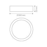 DOWN LIGHT SUP. LDV 24W 6000K BLANCO REDONDO