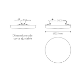 DOWN LIGHT EMP. LDV 36W 5700K BLANCO AJUSTABLE