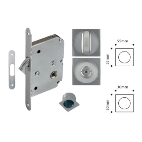 KIT PUERTA CORRED. CONDENA CUAD. NIQUEL