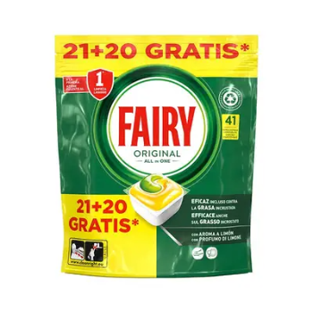 DETERG. LAVAVAJ. FAIRY CAPS TODO EN 1 21+20 UDS