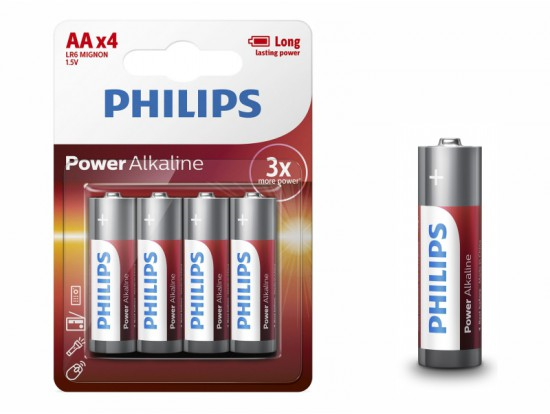 PILA ALCALINA LR06 AA PHILIPS (Pack-4)